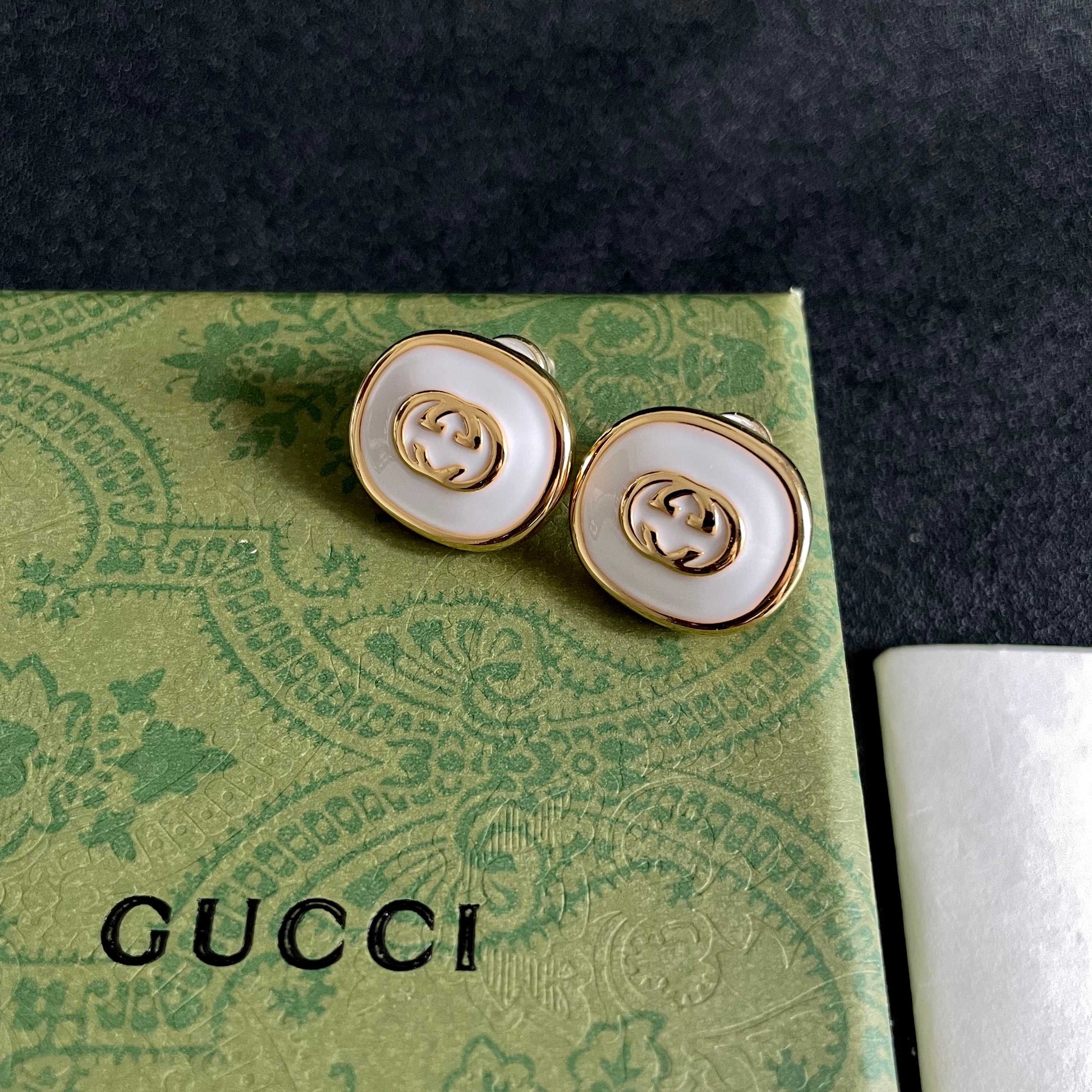 Gucci 925 Silver Brass Earrings