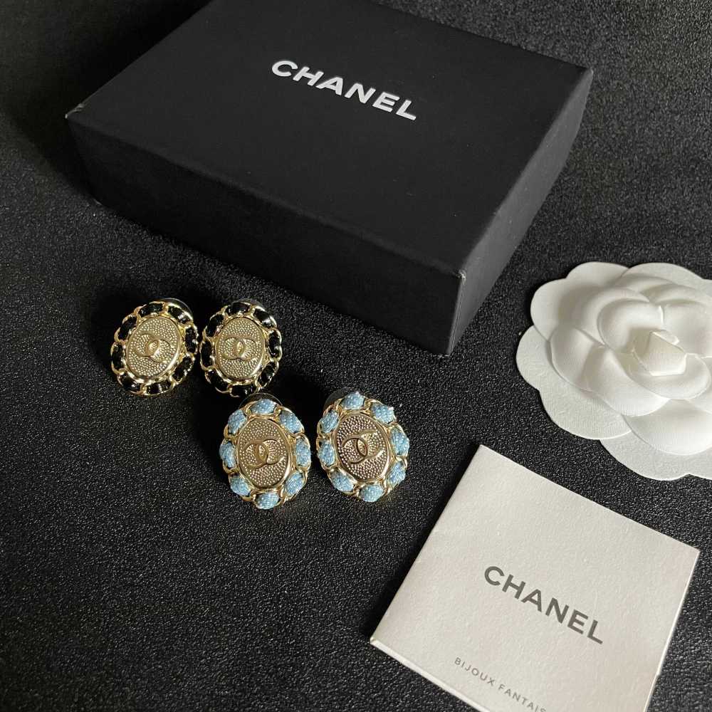 Chanel Vintage Double C Earrings