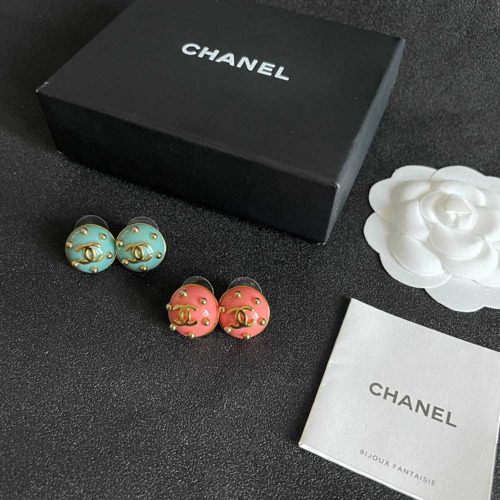 Chanel Vintage Double C Earrings