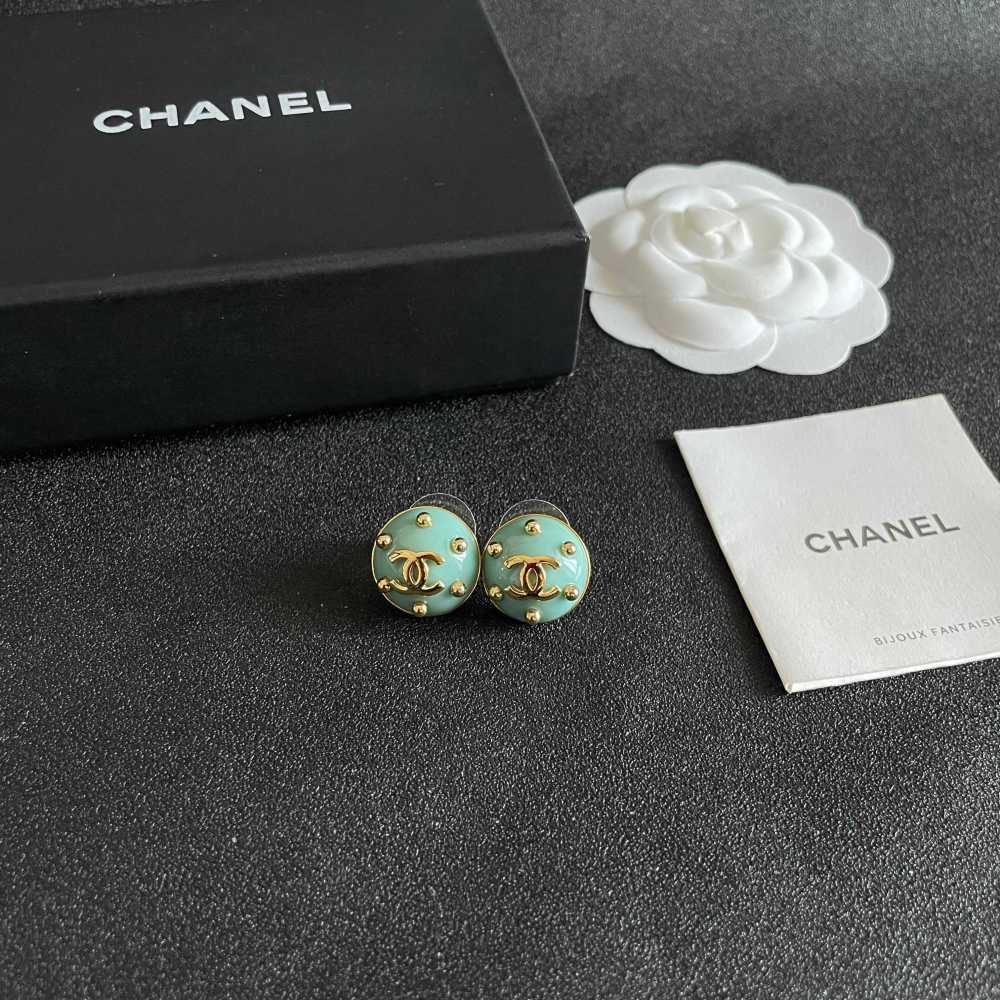 Chanel Vintage Double C Earrings