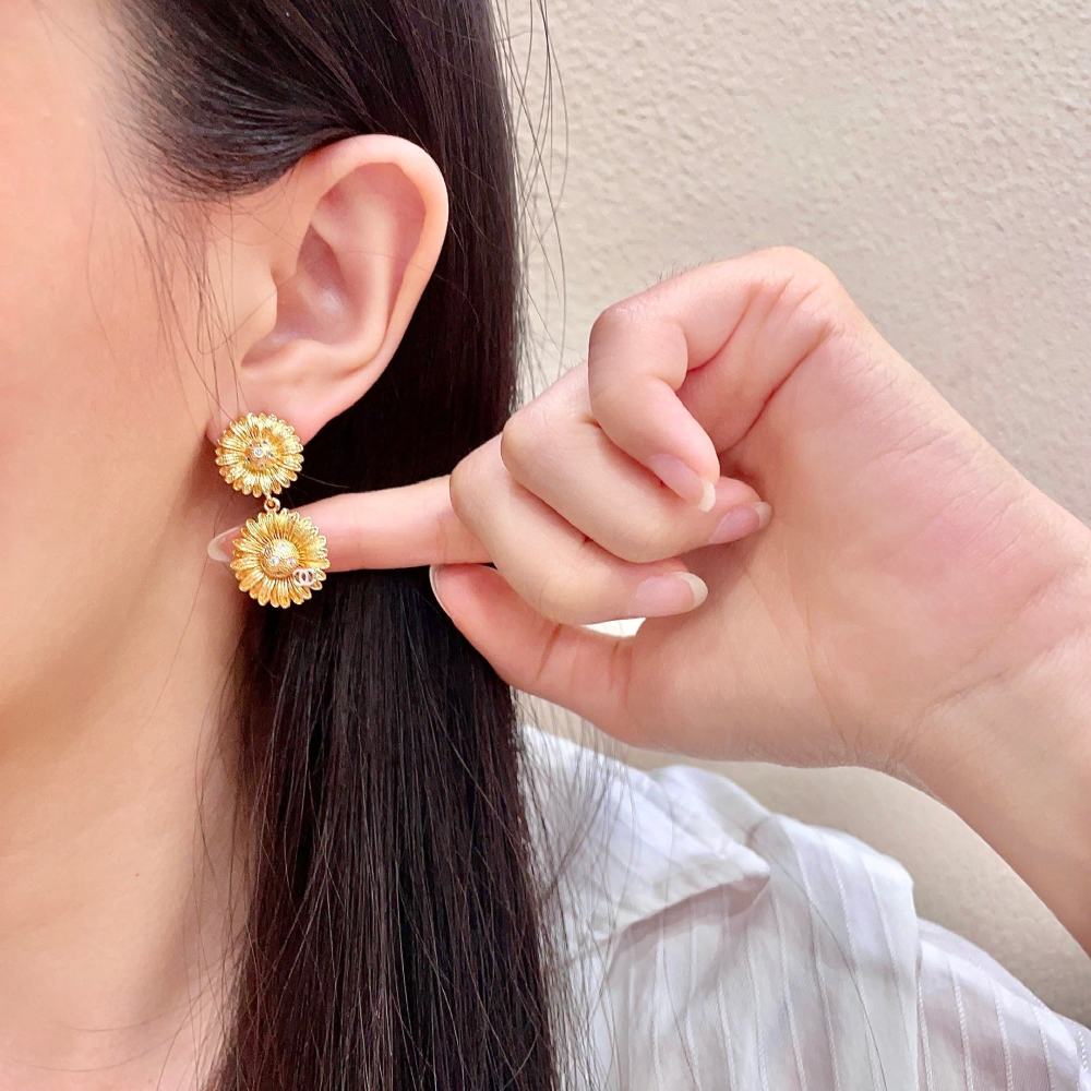 Chanel Vintage Double C Earrings