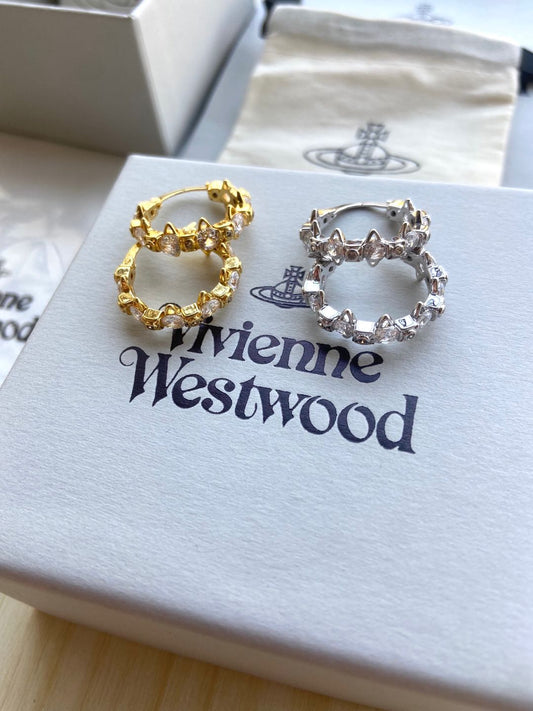 Full-Rhinestone Earrings