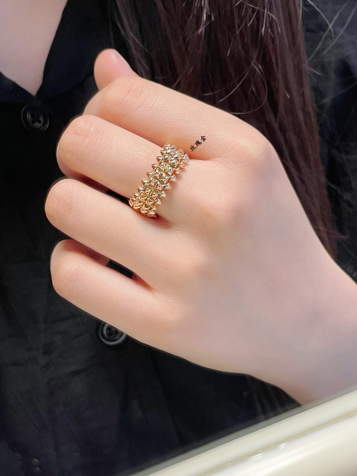 Cartier Double-Row Bullet-Tip Ring