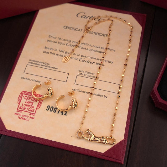 Cartier Panther Necklace & Earrings