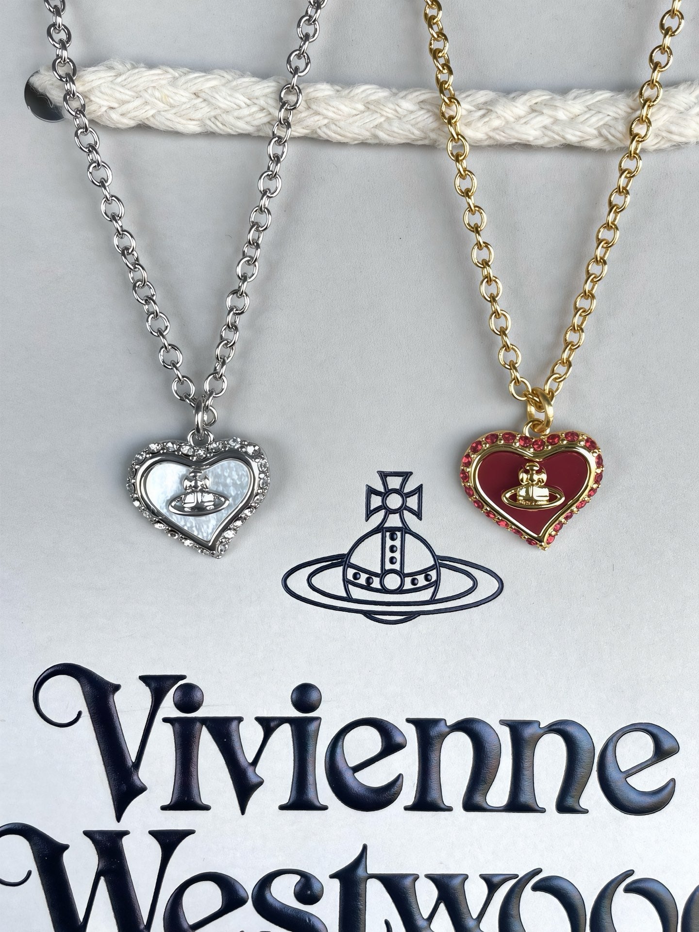Shell & Rhinestone Collarbone Necklace