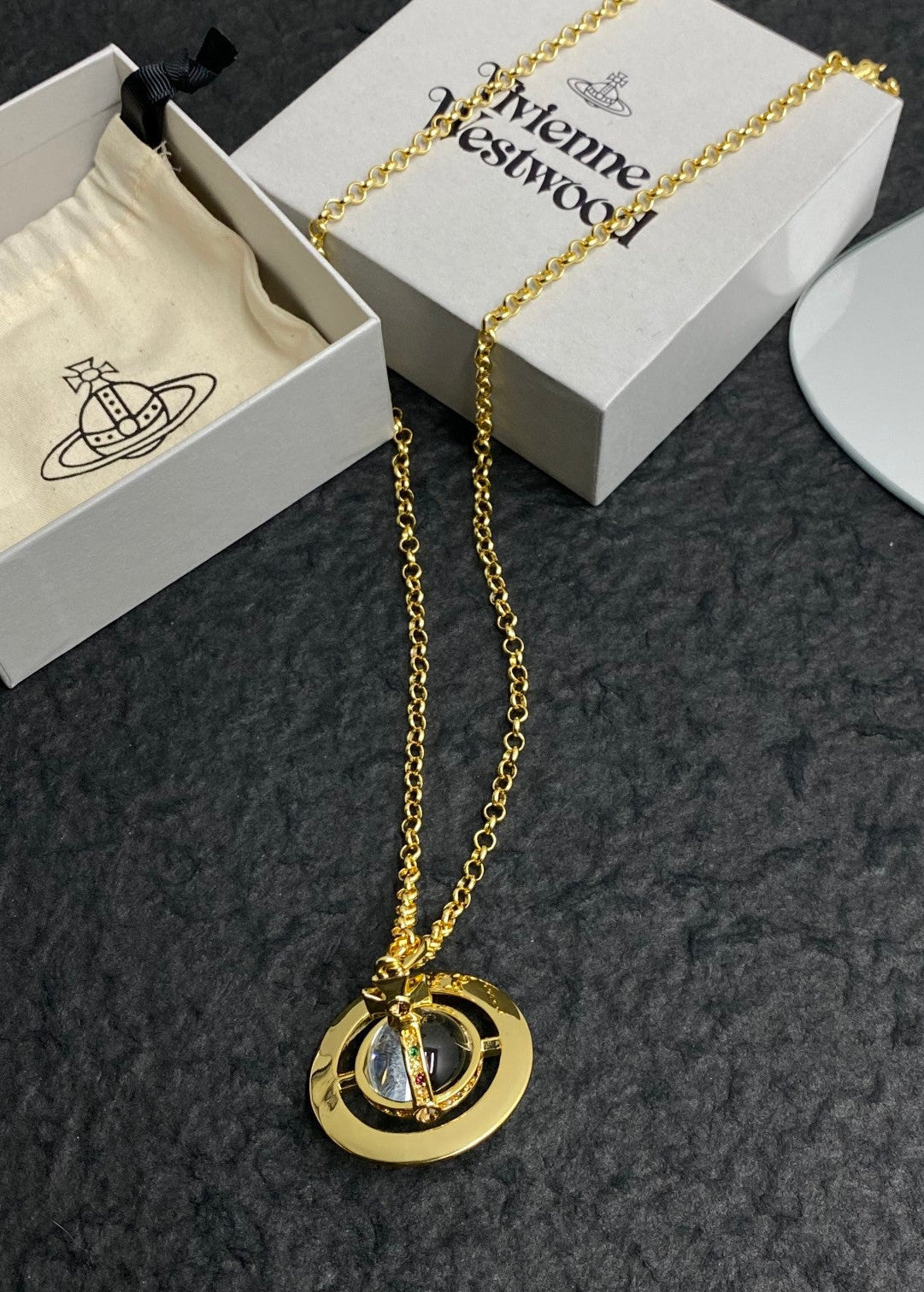 Minimalist Planet Crystal Necklace