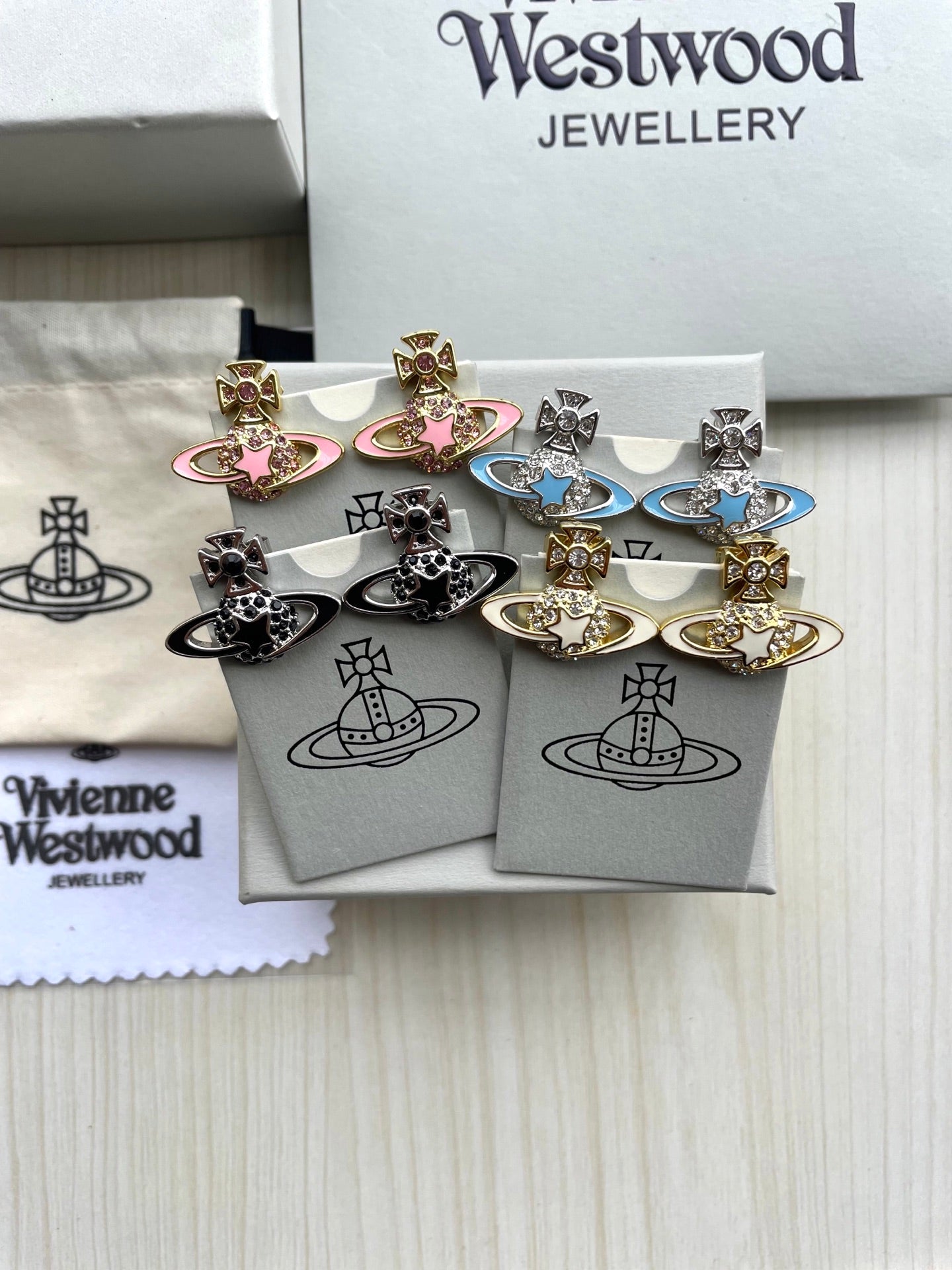 Saturn Planet Stud Earrings