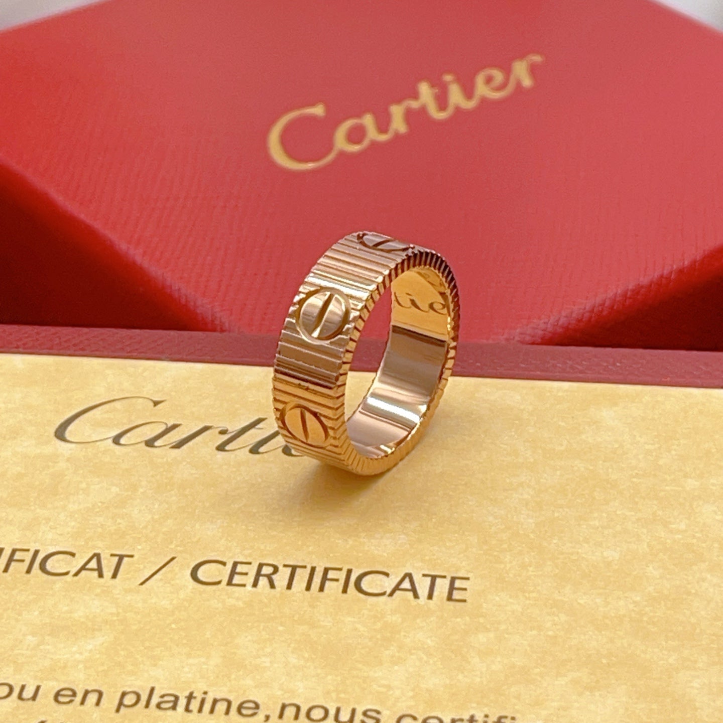 Cartier Rose Gold Spiral Ring