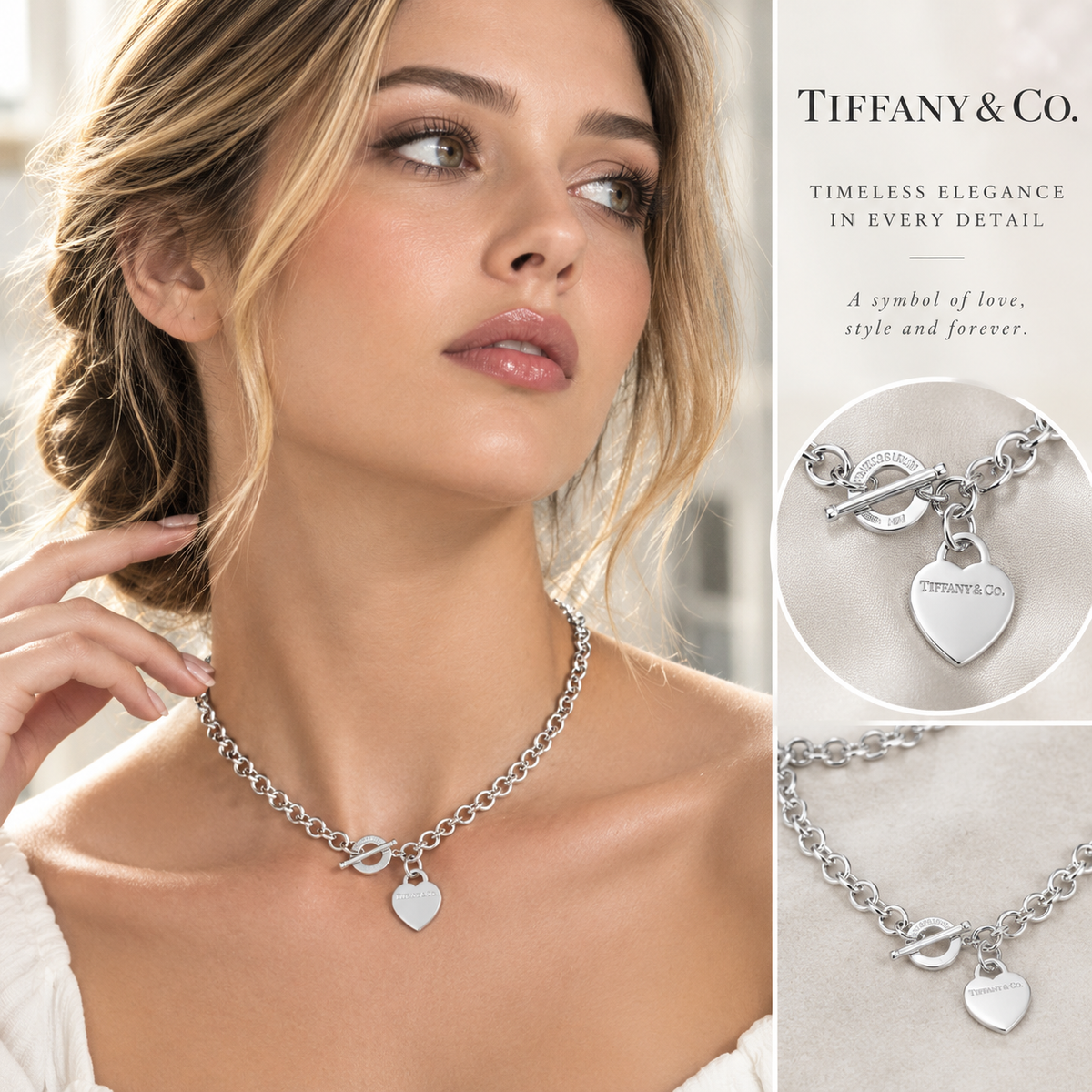 Tiffany & Co. Chunky chain heart necklace