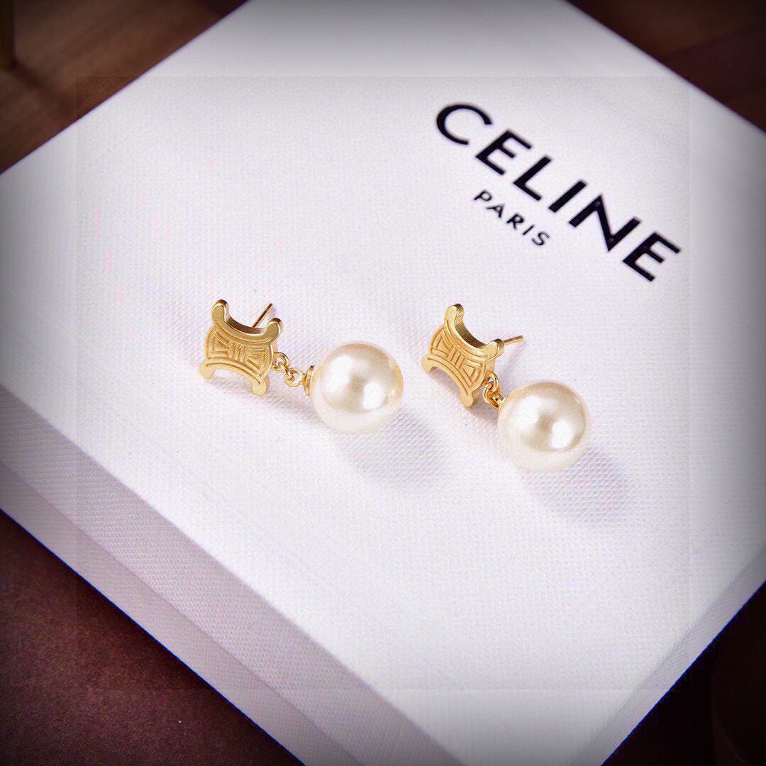 CELINE Triomphe Earrings