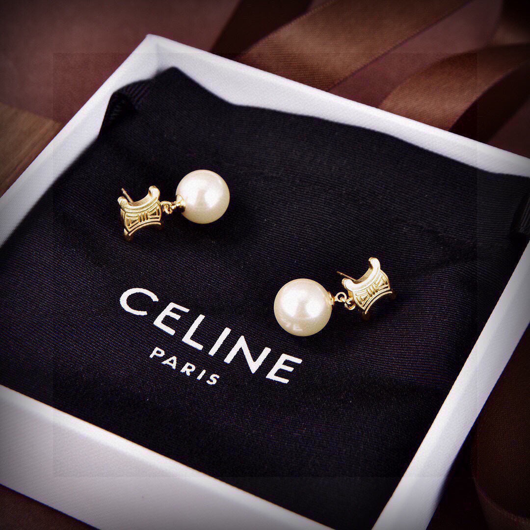 CELINE Triomphe Earrings