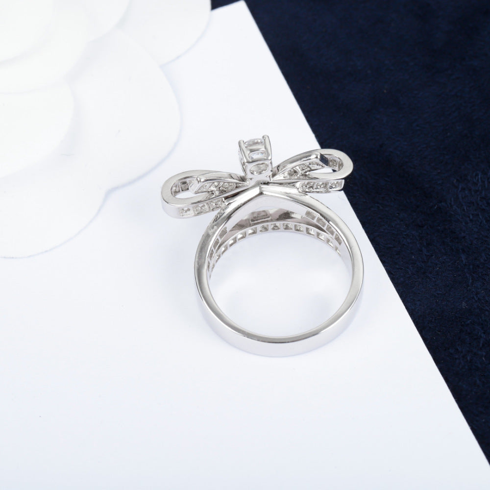 Chanel Crystal Brass Ring