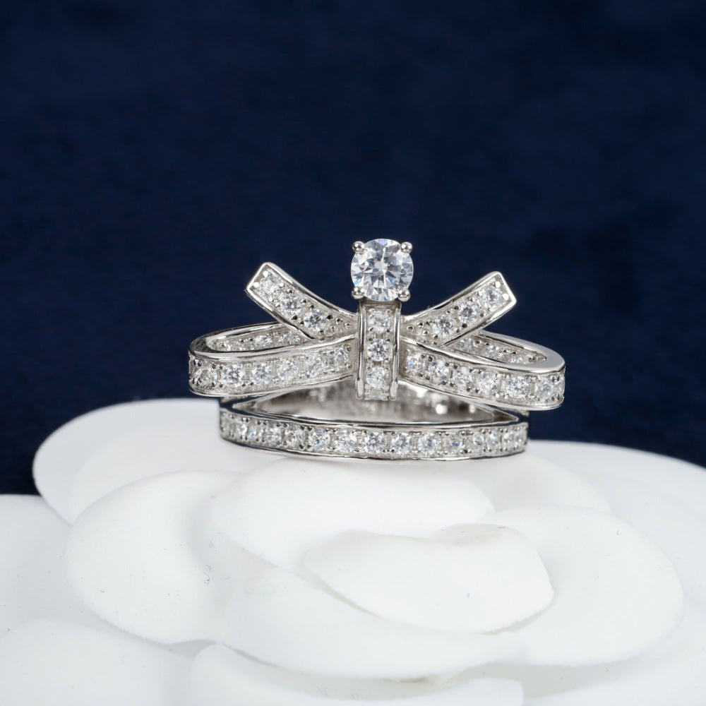 Chanel Crystal Brass Ring