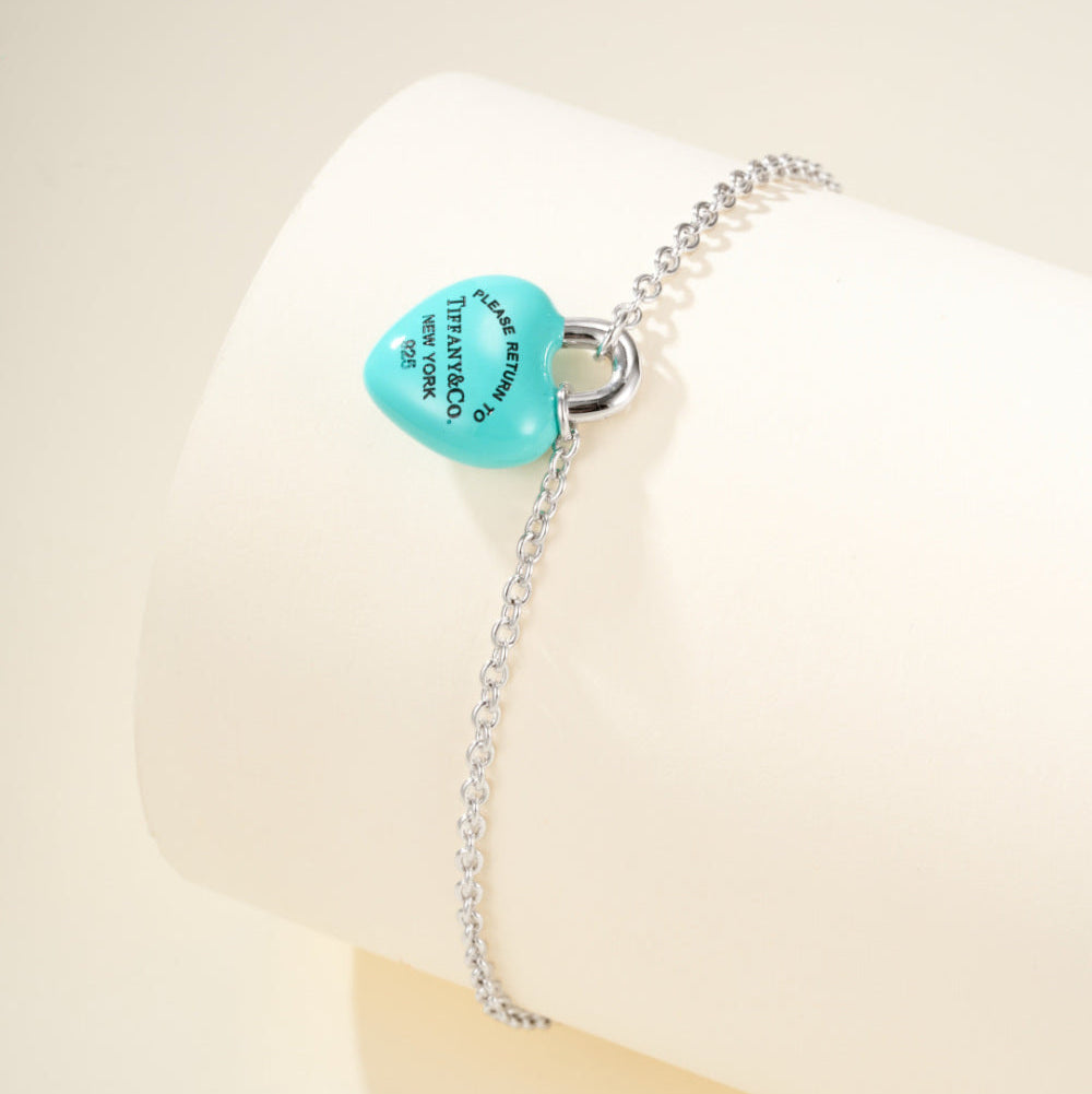 Tiffany & Co. Enamel Heart Necklace
