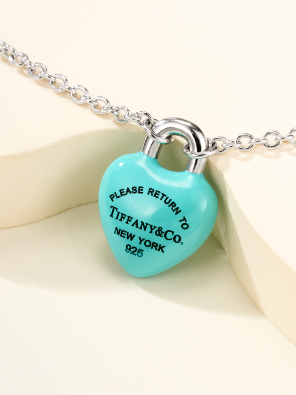 Tiffany & Co. Enamel Heart Necklace