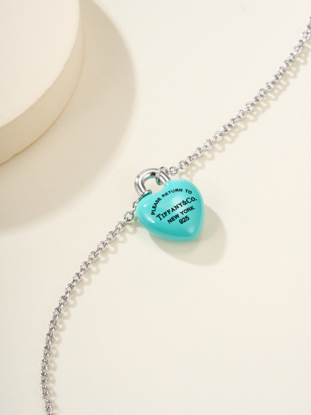 Tiffany & Co. Enamel Heart Necklace