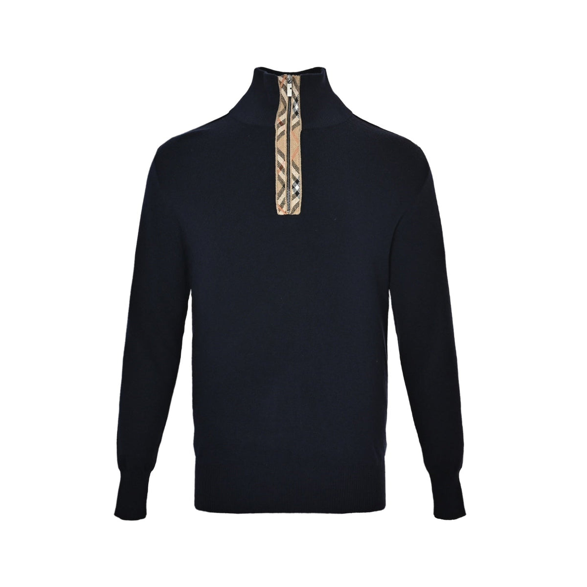 Burberry Half-zip wool knit sweater