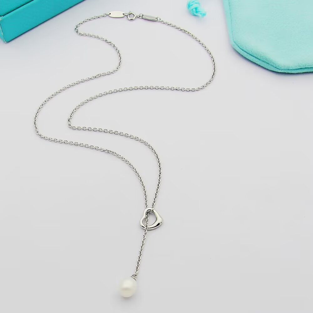 Tiffany & Co. Pearl Heart Necklace