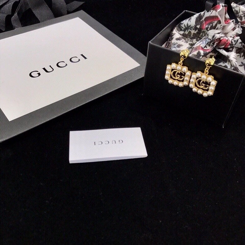 Gucci 925 Silver Pearl Earrings