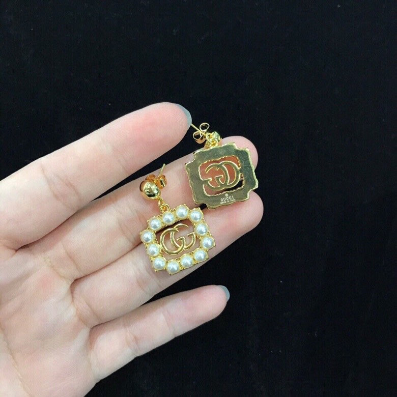 Gucci 925 Silver Pearl Earrings