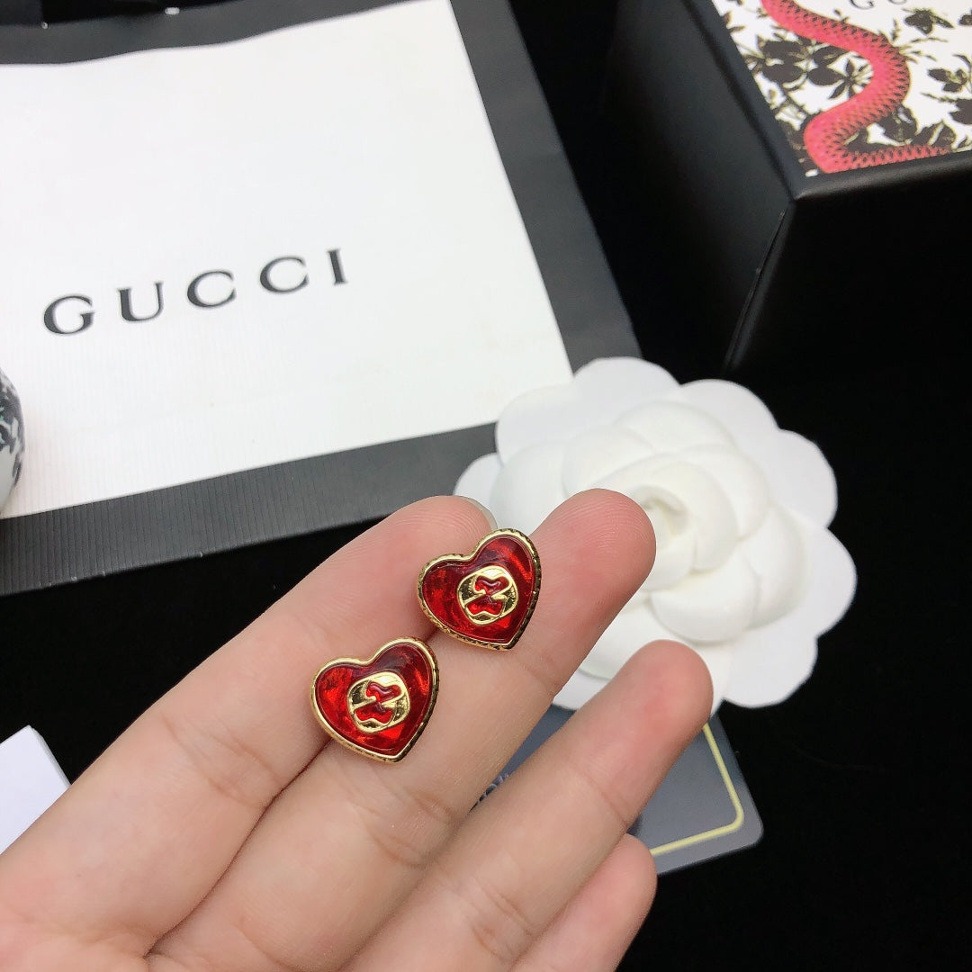 Gucci 925 Silver Double G Earrings