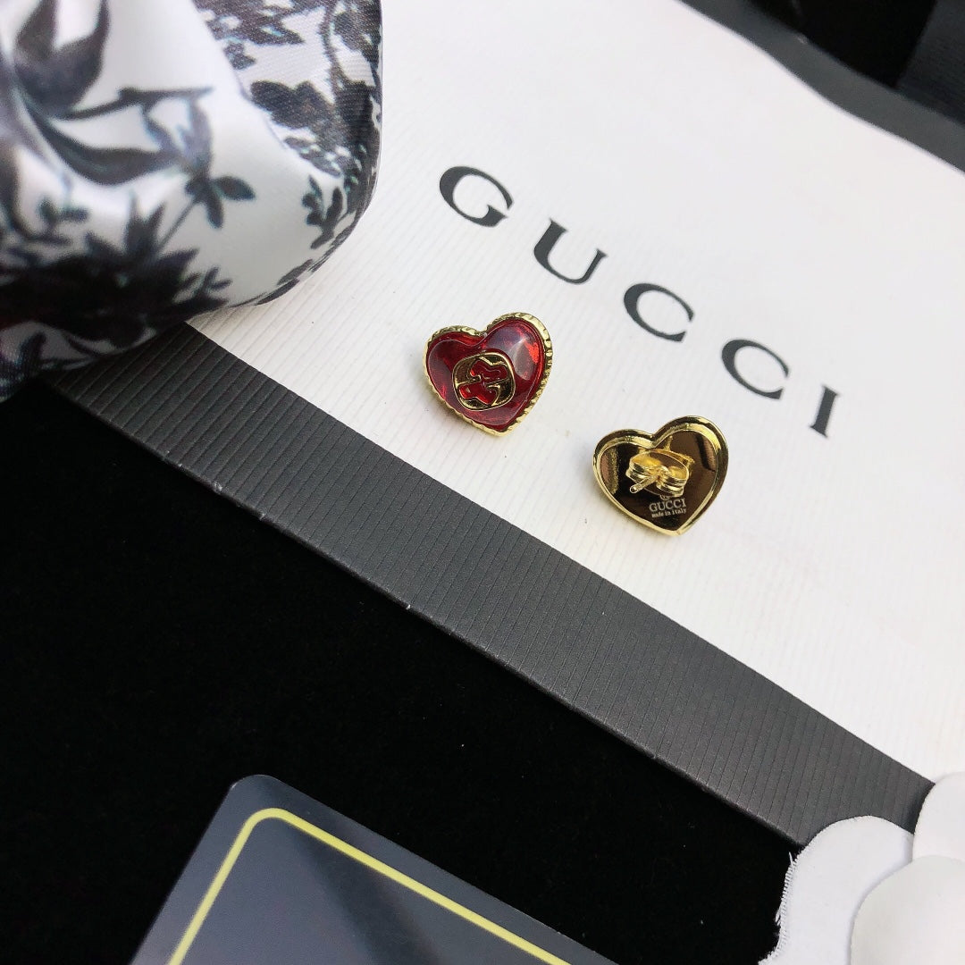 Gucci 925 Silver Double G Earrings