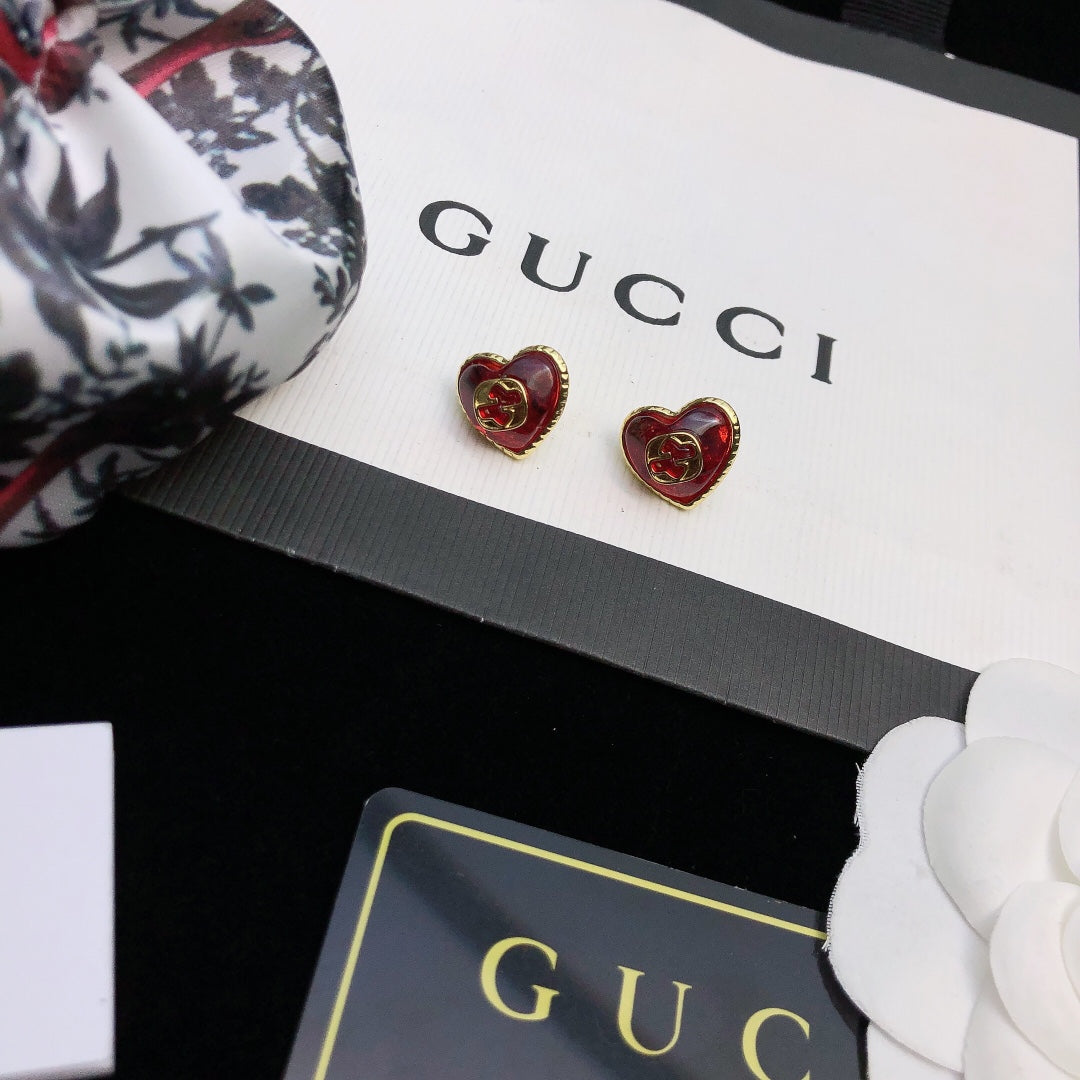 Gucci 925 Silver Double G Earrings