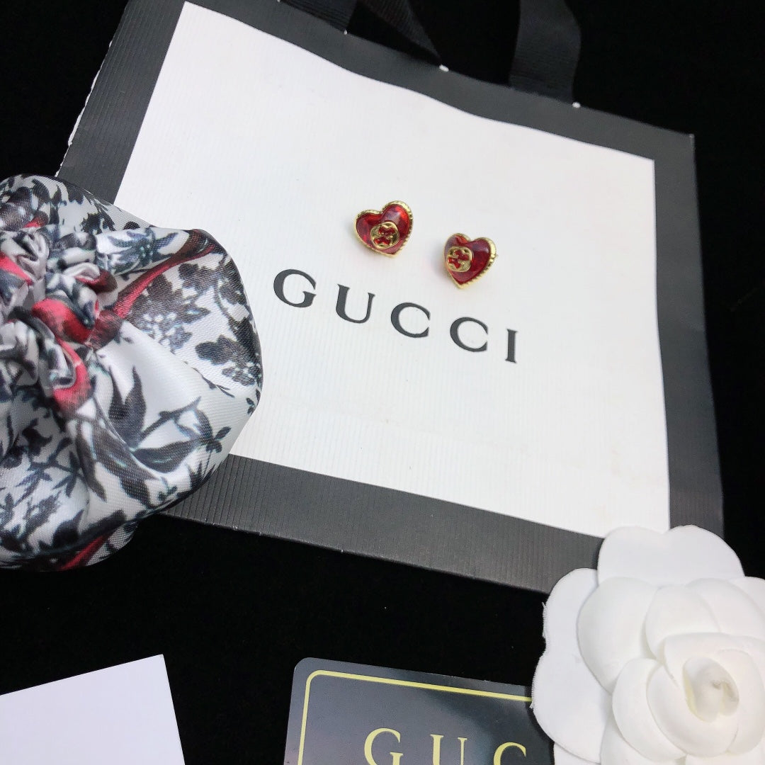 Gucci 925 Silver Double G Earrings