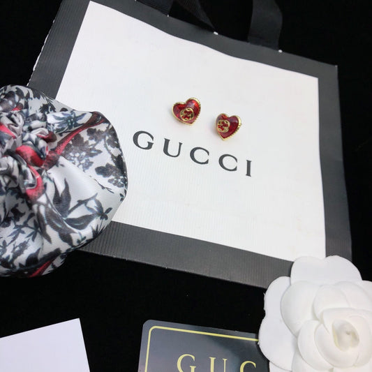 Gucci 925 Silver Double G Earrings