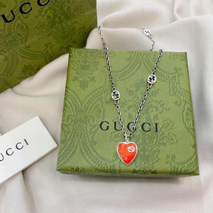 Gucci 925 Silver Enamel Necklace