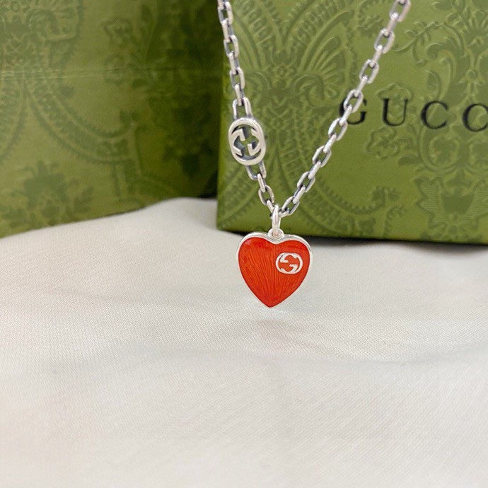 Gucci 925 Silver Enamel Necklace