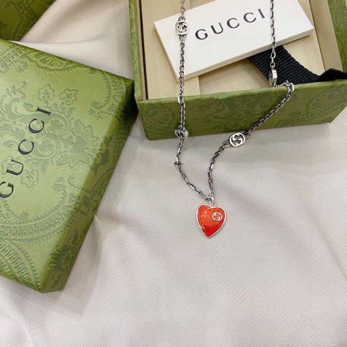 Gucci 925 Silver Enamel Necklace