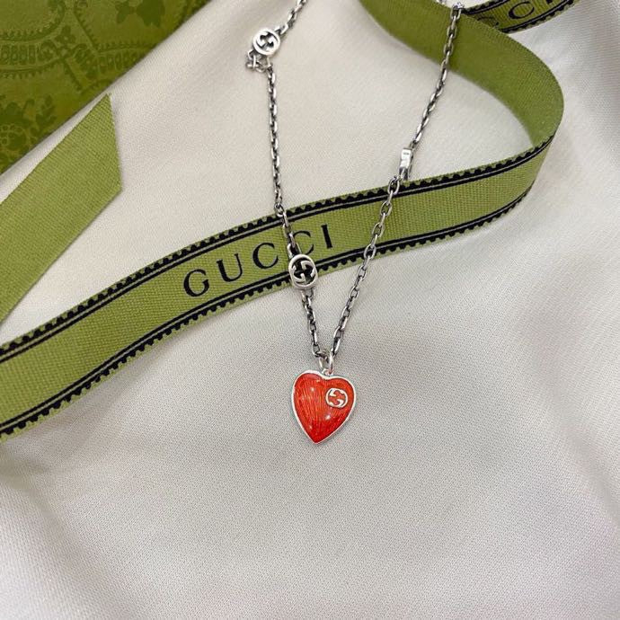 Gucci 925 Silver Enamel Necklace