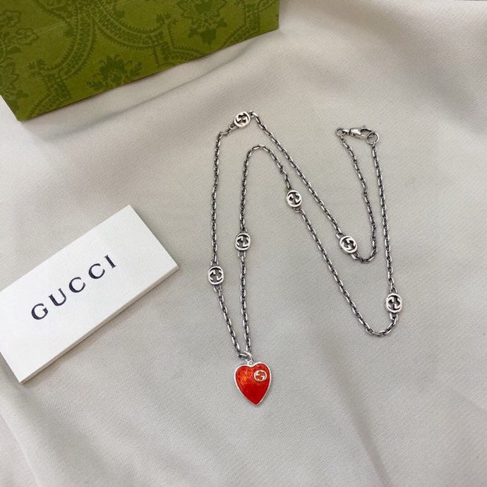 Gucci 925 Silver Enamel Necklace