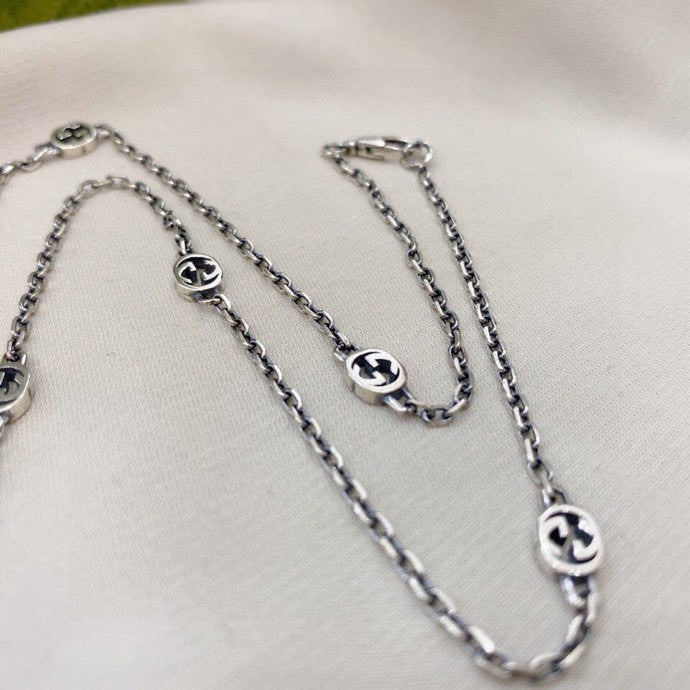 Gucci 925 Silver Enamel Necklace