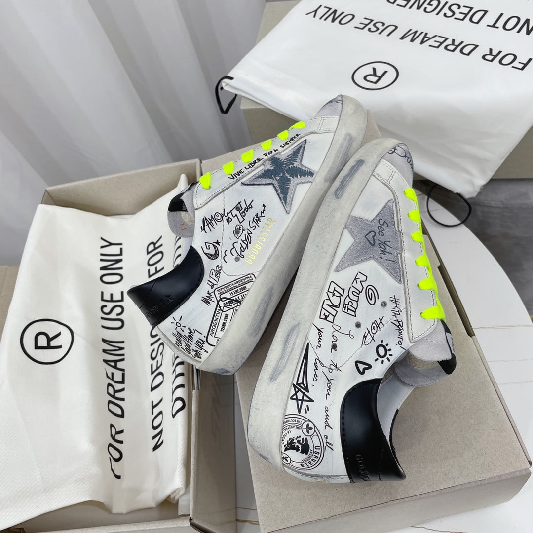 Golden Goose Vintage Distressed Sneakers #310