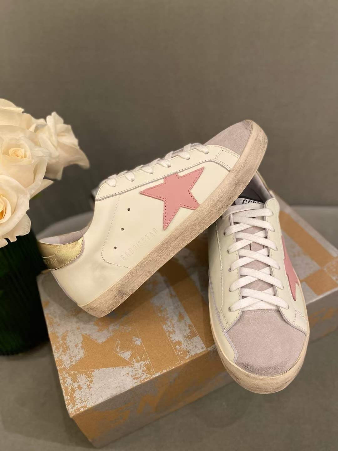 Golden Goose Vintage Distressed Sneakers #317