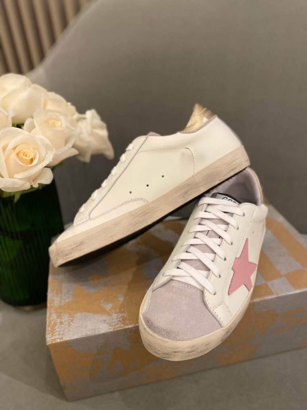 Golden Goose Vintage Distressed Sneakers #317