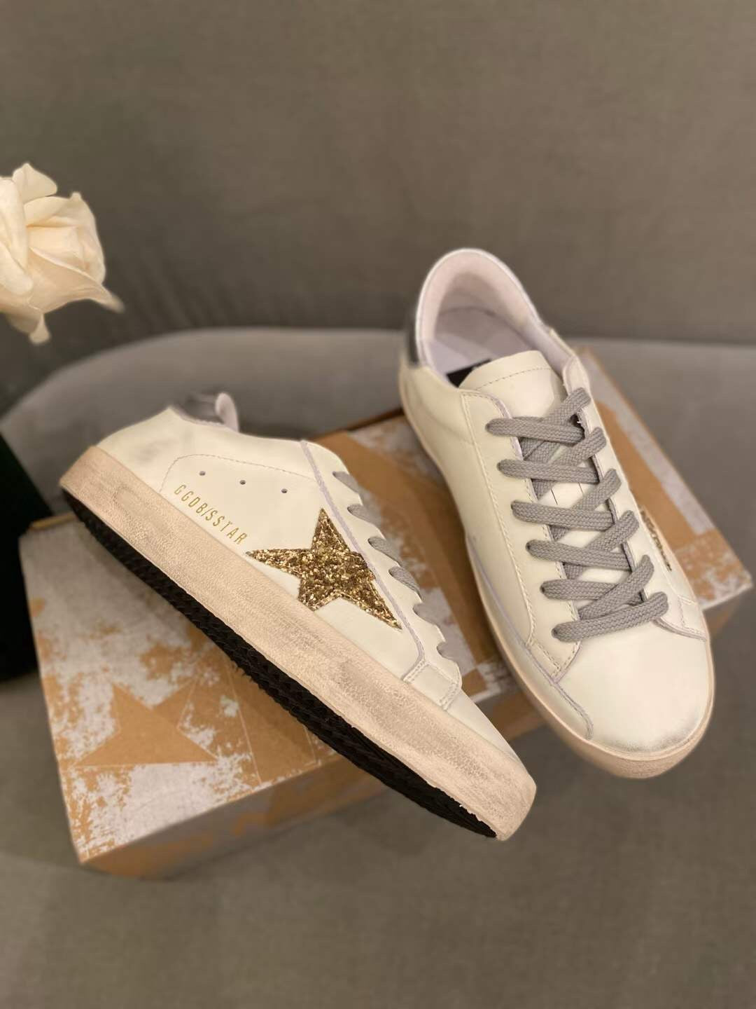 Golden Goose Vintage Distressed Sneakers #316