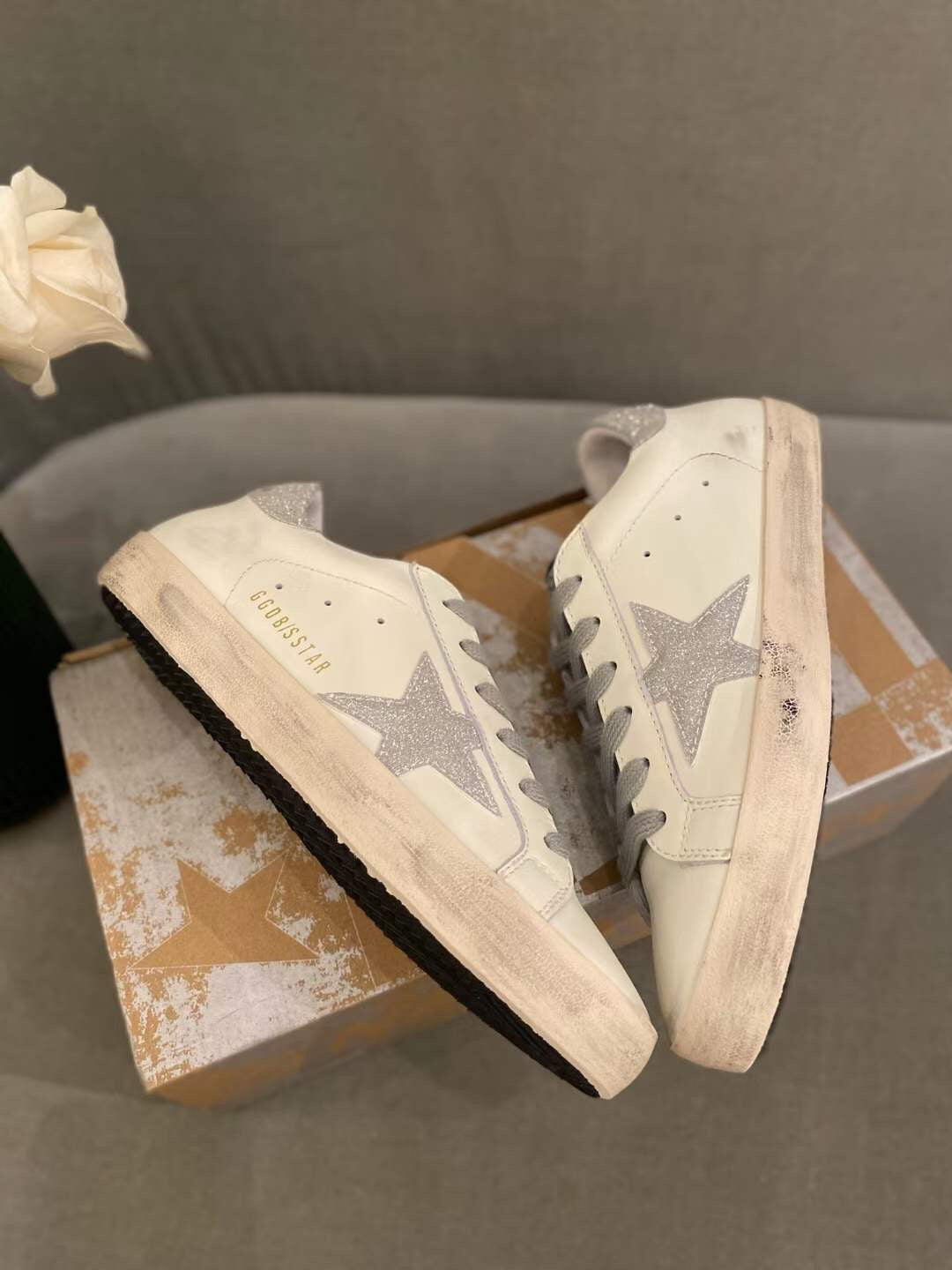 Golden Goose Vintage Distressed Sneakers #312