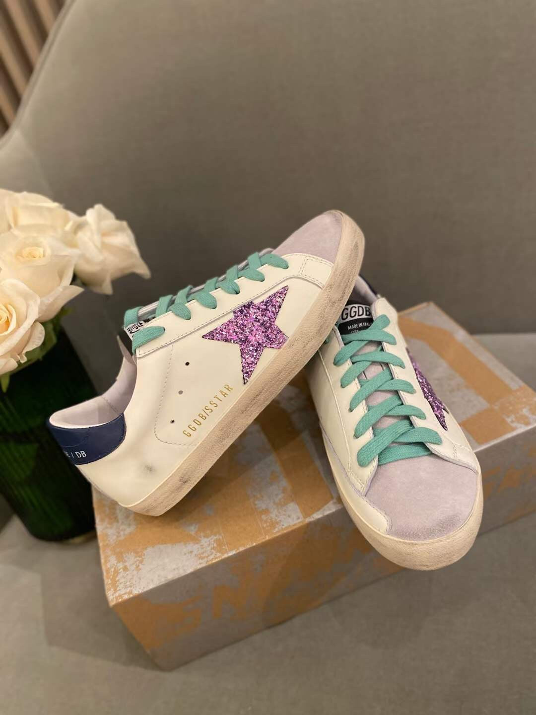 Golden Goose Vintage Distressed Sneakers #313