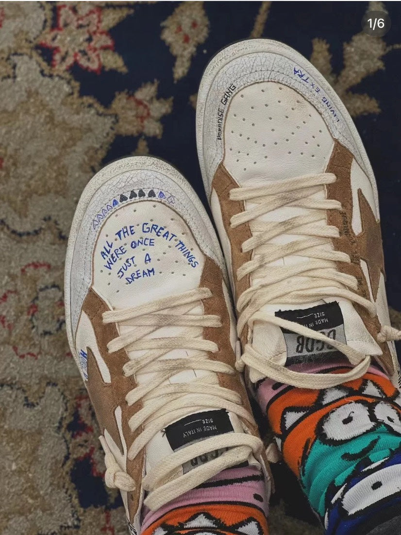 Golden Goose Vintage Distressed Sneakers #230