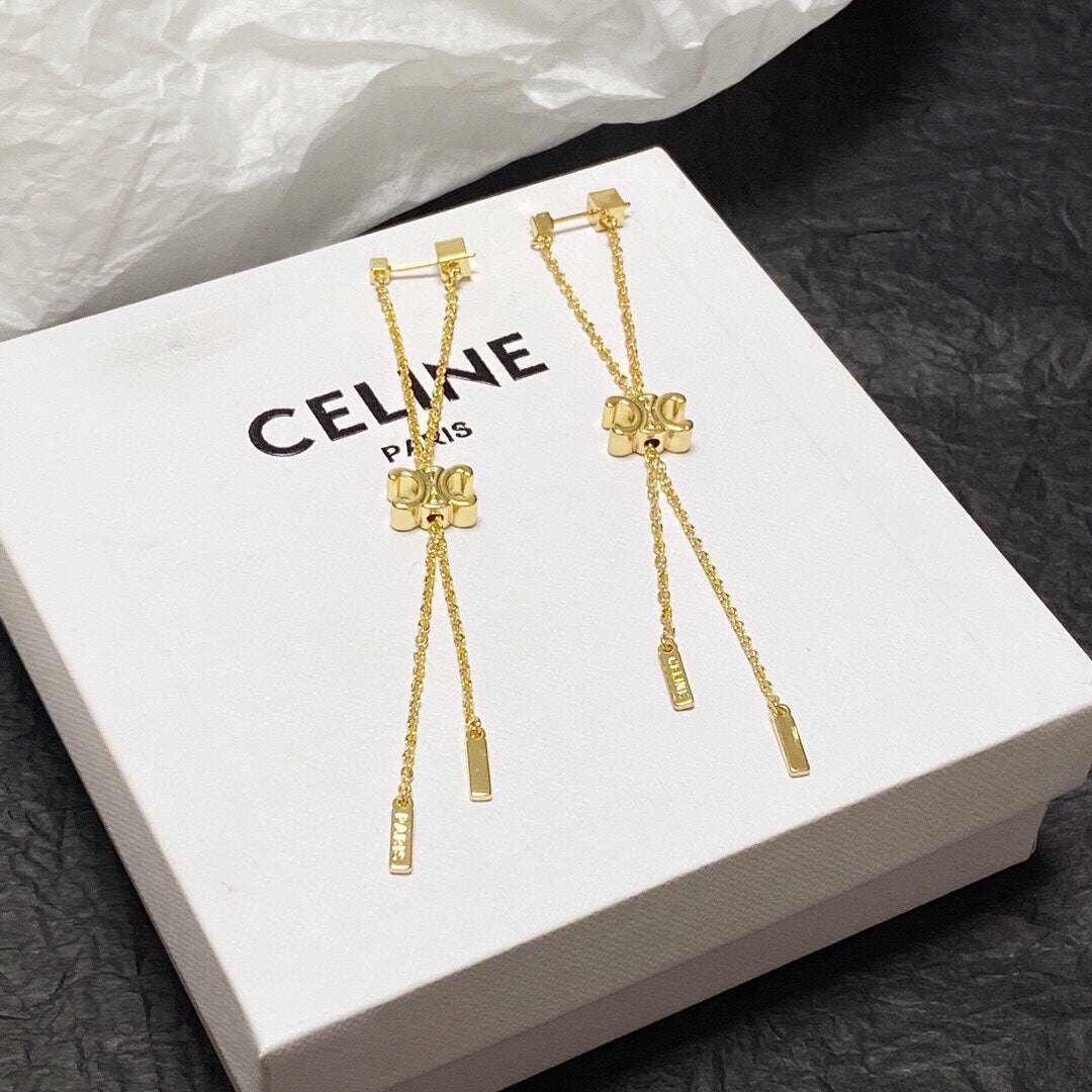 CELINE Chain Earrings