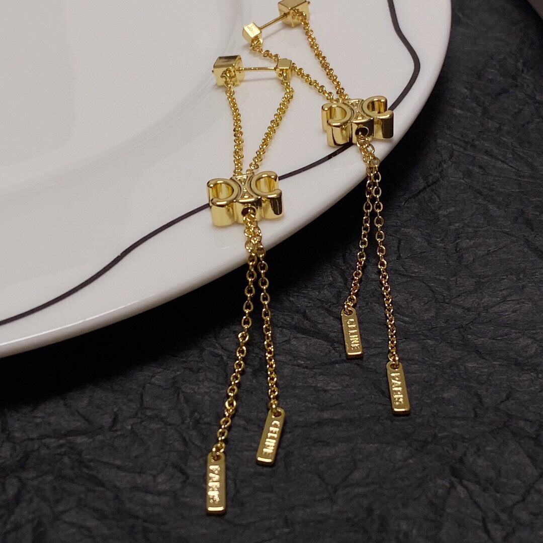 CELINE Chain Earrings