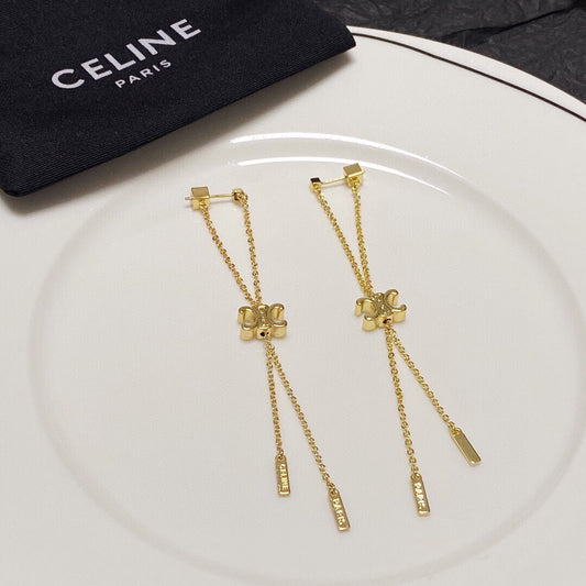 CELINE Chain Earrings