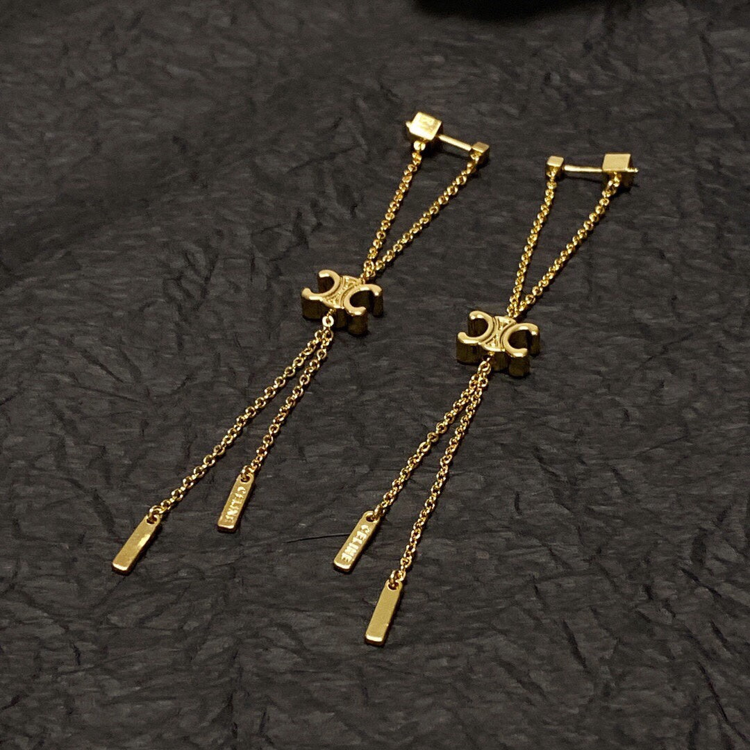 CELINE Chain Earrings