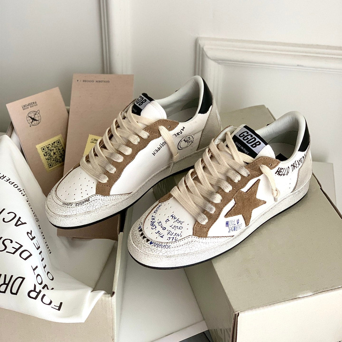 Golden Goose Vintage Distressed Sneakers #277