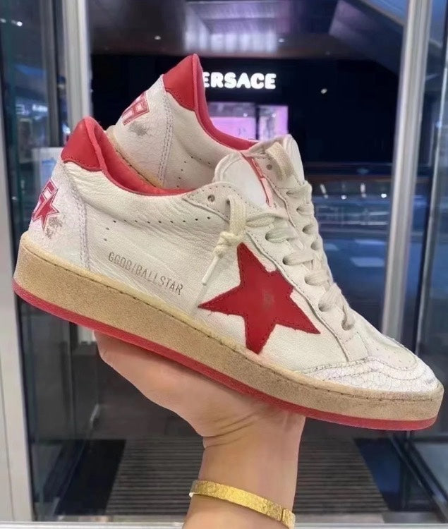 Golden Goose Vintage Distressed Sneakers #257