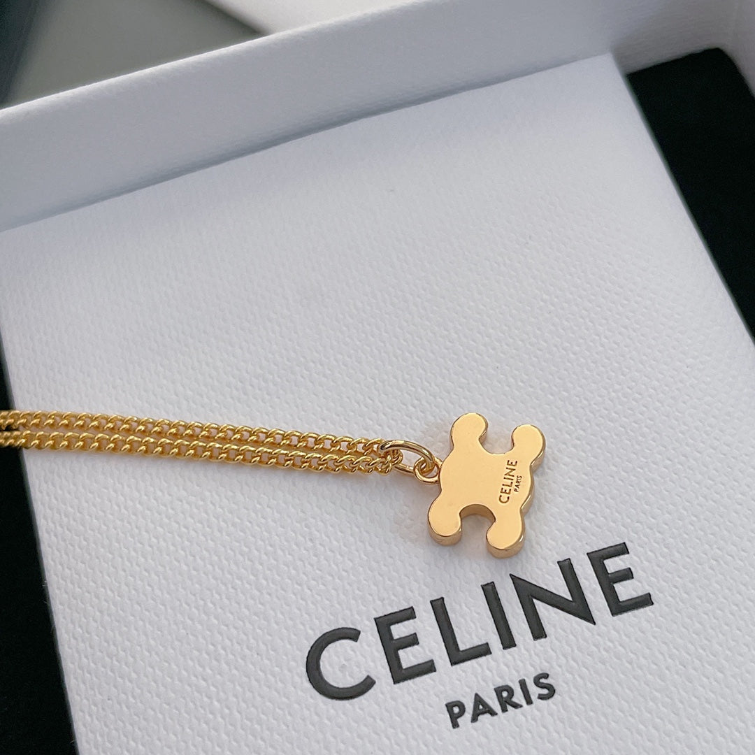 CELINE Crystal Triomphe Necklace