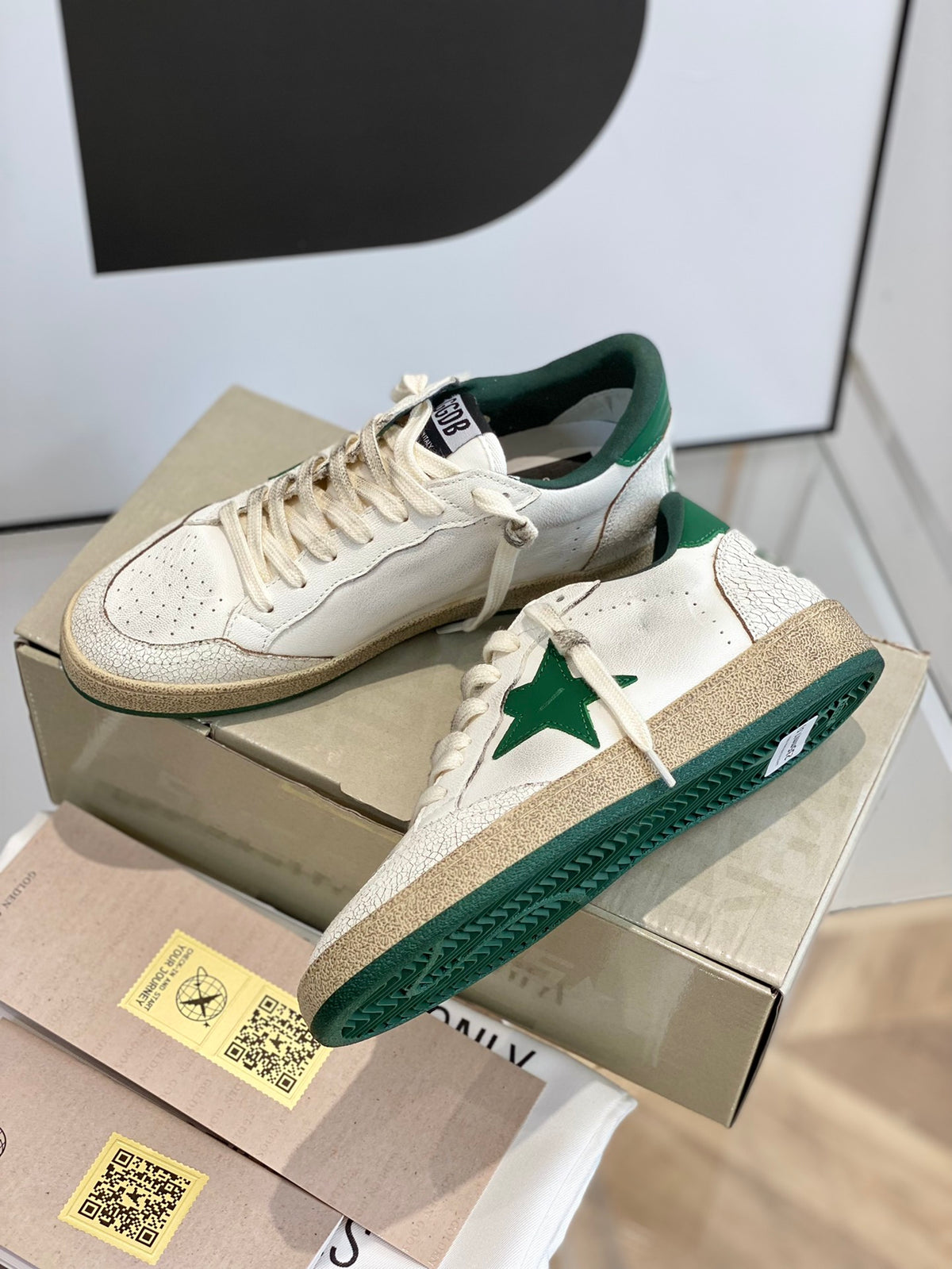 Golden Goose Vintage Distressed Sneakers #124